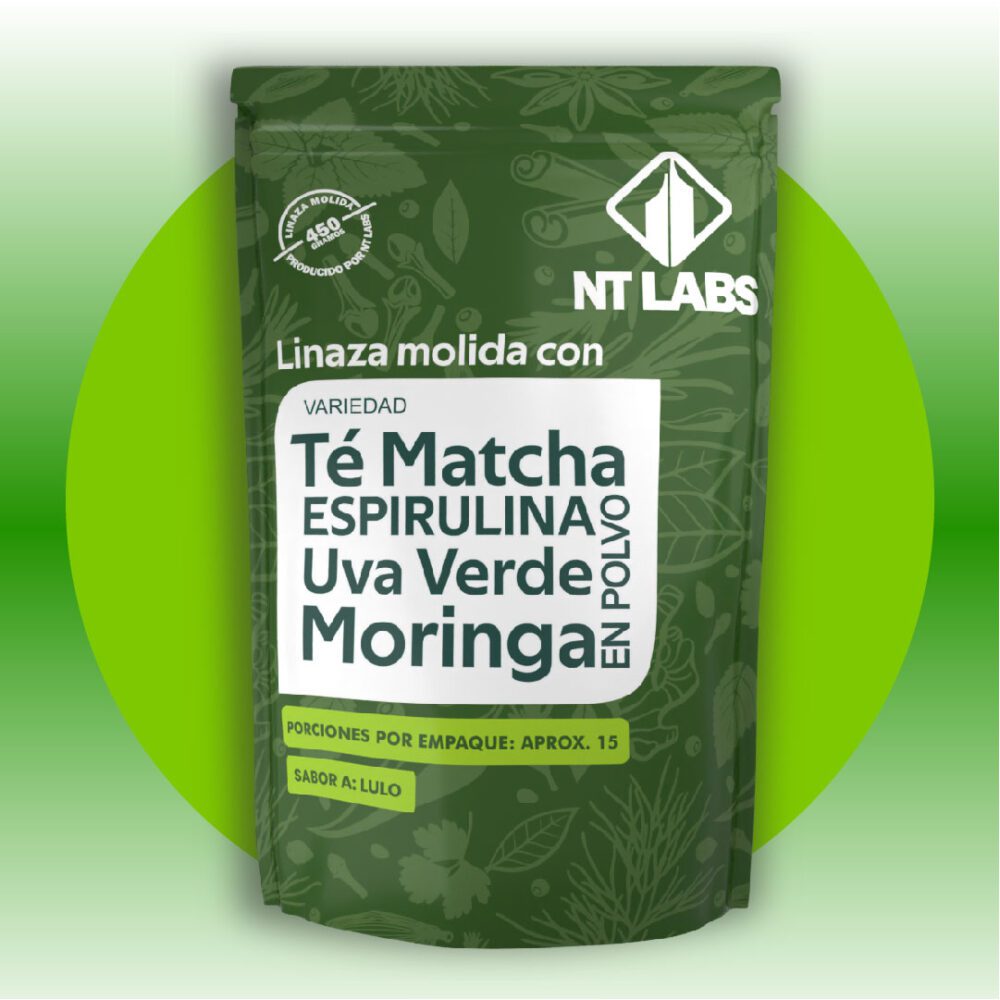 Fibra De Linaza + Te Matcha + Espirulina + Uva Verde + Moringa